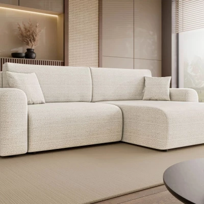 Rozkládací rohová sedačka s úložným prostorem YAKIMA - bílá