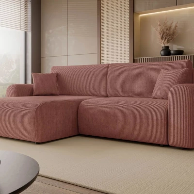 Rozkládací rohová sedačka s úložným prostorem YAKIMA - indická růžová