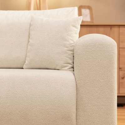 Rozkládací rohová sedačka s úložným prostorem YAKIMA - cihlová