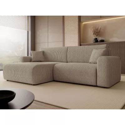 Rozkládací rohová sedačka s úložným prostorem YAKIMA - béžová 1