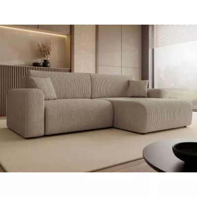 Rozkládací rohová sedačka s úložným prostorem YAKIMA - béžová 1