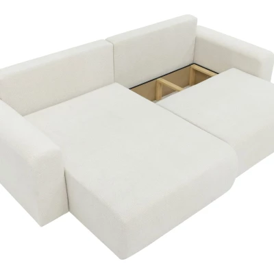 Rozkládací rohová sedačka s úložným prostorem YAKIMA - světlá popelavá