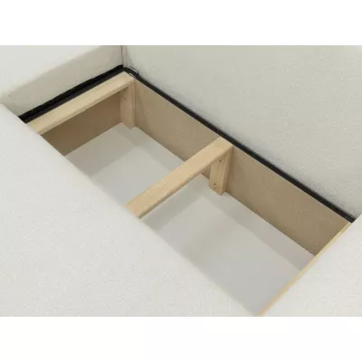 Rozkládací rohová sedačka s úložným prostorem YAKIMA - špinavá bílá