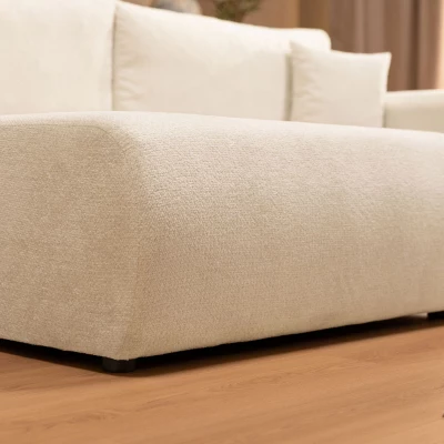 Rozkládací rohová sedačka s úložným prostorem YAKIMA - špinavá bílá