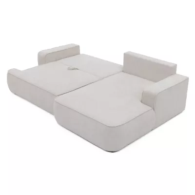 Rozkládací rohová sedačka s úložným prostorem BELLEVUE - béžovohnědá, levý roh