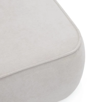 Rozkládací rohová sedačka s úložným prostorem BELLEVUE - špinavá bílá, pravý roh