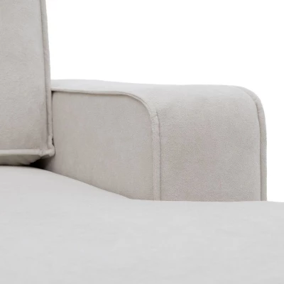 Rozkládací rohová sedačka s úložným prostorem BELLEVUE - světlá šedá, levý roh