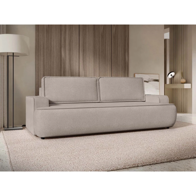 Dvoumístná pohovka s úložným prostorem BELLEVUE - béžovohnědá