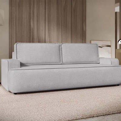 Dvoumístná pohovka s úložným prostorem BELLEVUE - světlá šedá