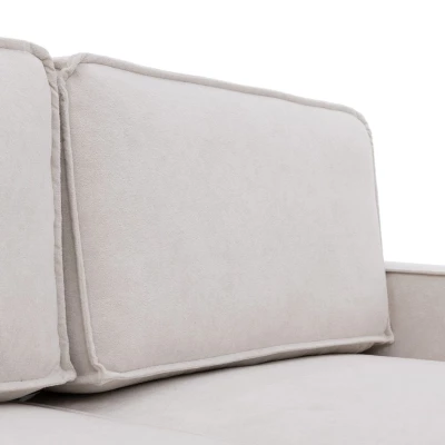 Rozkládací rohová sedačka s úložným prostorem BELLEVUE - světlá šedá, levý roh