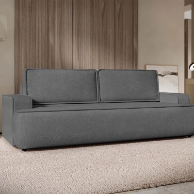 Dvoumístná pohovka s úložným prostorem BELLEVUE - tmavá šedá