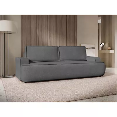 Dvoumístná pohovka s úložným prostorem BELLEVUE - tmavá šedá