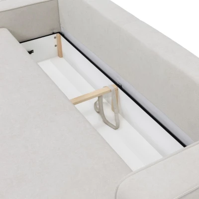 Dvoumístná pohovka s úložným prostorem BELLEVUE - světlá šedá