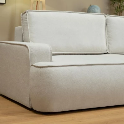 Dvoumístná pohovka s úložným prostorem BELLEVUE - světlá šedá