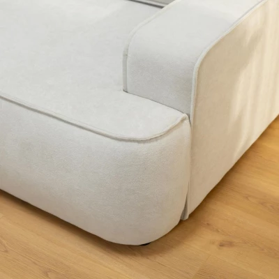 Dvoumístná pohovka s úložným prostorem BELLEVUE - světlá šedá