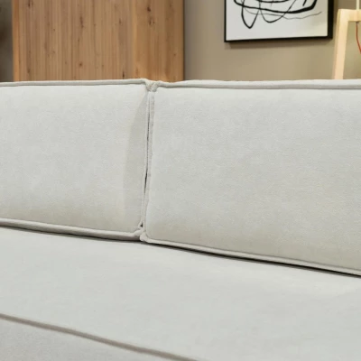 Dvoumístná pohovka s úložným prostorem BELLEVUE - světlá šedá