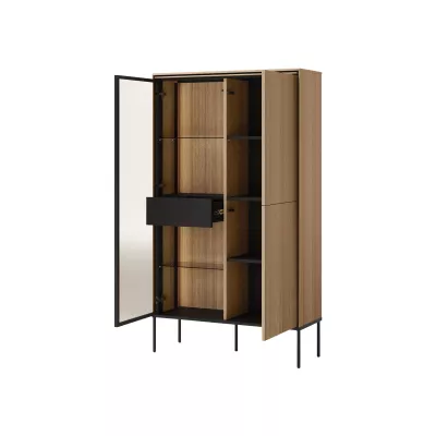 Sestava nábytku do obývacího pokoje ANACORTES - dub + LED osvětlení ZDARMA