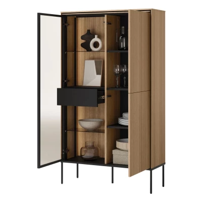 Sestava nábytku do obývacího pokoje ANACORTES - dub + LED osvětlení ZDARMA