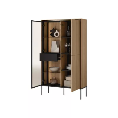 Sestava nábytku do obývacího pokoje ANACORTES - dub + LED osvětlení ZDARMA