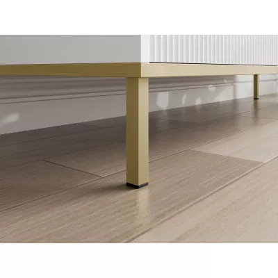 Nábytková sestava do obývacího pokoje PULLMAN - zlatá / bílá