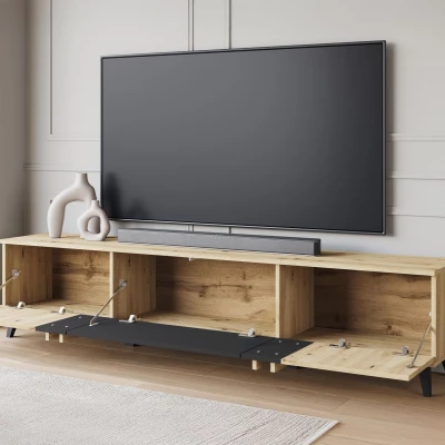 Nábytek do obývacího pokoje POULSBO 3 - congo / černý grafitový