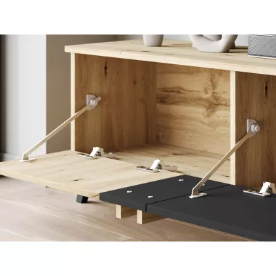 Stěna do obýváku POULSBO 2 - congo / černá grafitová