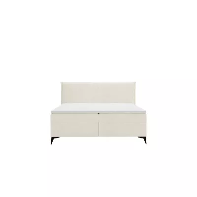 Čalouněná kontinentální postel 180x200 PASCO - špinavá bílá + topper ZDARMA