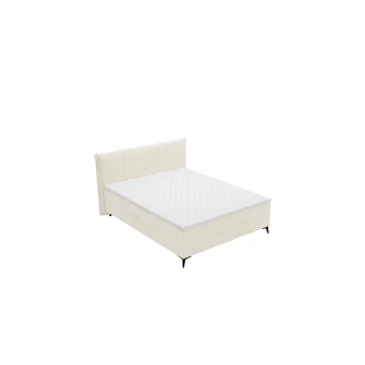 Čalouněná kontinentální postel 180x200 PASCO - špinavá bílá + topper ZDARMA