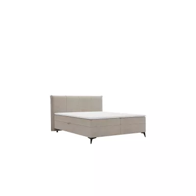 Čalouněná kontinentální postel 160x200 PASCO - béžovohnědá + topper ZDARMA