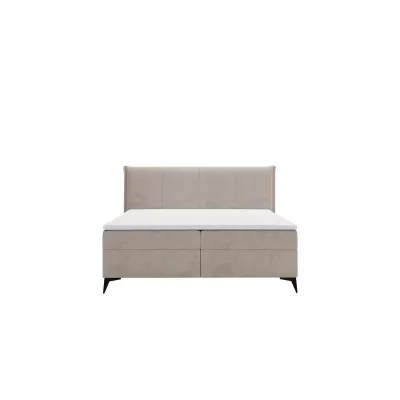 Čalouněná kontinentální postel 180x200 PASCO - béžovohnědá + topper ZDARMA