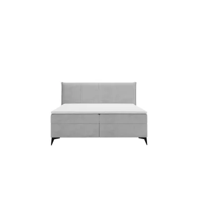 Čalouněná kontinentální postel 140x200 PASCO - světlá šedá + topper ZDARMA