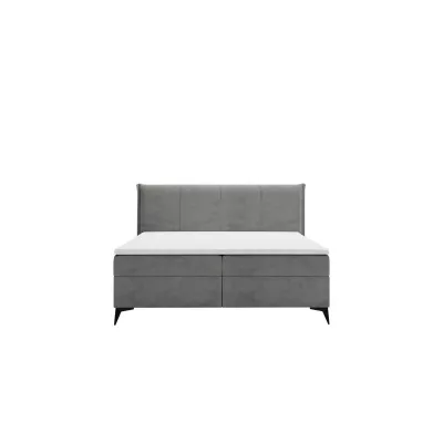 Čalouněná kontinentální postel 180x200 PASCO - tmavá šedá + topper ZDARMA