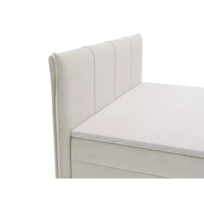 Čalouněná kontinentální postel 180x200 PASCO - špinavá bílá + topper ZDARMA
