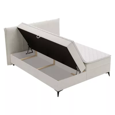 Čalouněná kontinentální postel 180x200 PASCO - tmavá šedá + topper ZDARMA