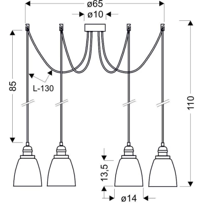 Moderní závěsný nastavitelný lustr VOICE - 6xE27, 40W, chromovaný