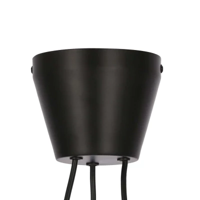 Moderní závěsný tříramenný lustr na lanku MORE - 3xE27, 40W, černý / zlatý