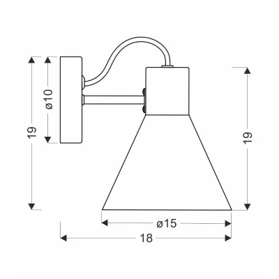 Moderní nástěnná lampa MORE - 1xE27, 40W, černá / zlatá