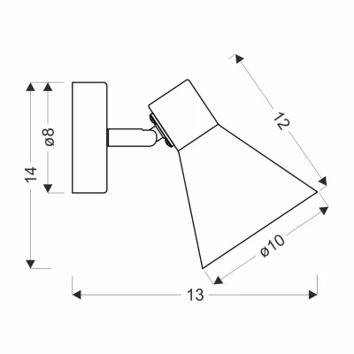 Nástěnné osvětlení v loftovém stylu LESS - 1xE14, 40W, černé / zlaté