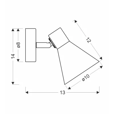 Nástěnné osvětlení v loftovém stylu LESS - 1xE14, 40W, černé / zlaté