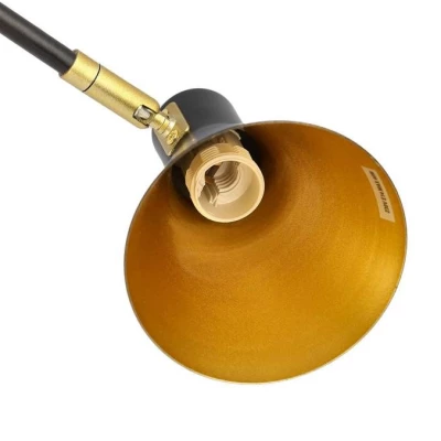 Tříramenný lustr v loftovém stylu LESS - 3xE14, 40W, černý / zlatý