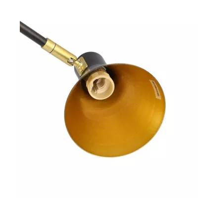 Tříramenný lustr v loftovém stylu LESS - 3xE14, 40W, černý / zlatý