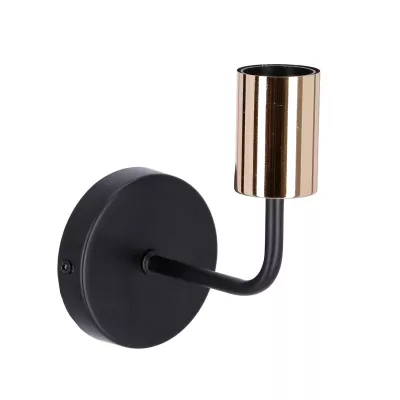 Nástěnné industriální svítidlo SPILL - 1xE27, 60W, černé / zlaté
