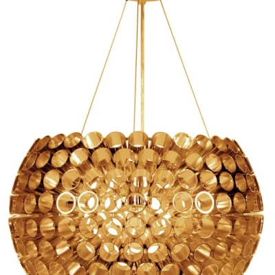 Designové závěsné osvětlení ABROS - 1xE27, 60W, kulaté, měděné