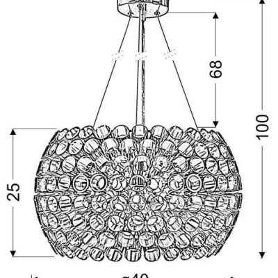 Designové závěsné osvětlení ABROS - 1xE27, 60W, kulaté, měděné