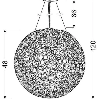Designové závěsné osvětlení ABROS - 1xE27, 60W, koule, měděné