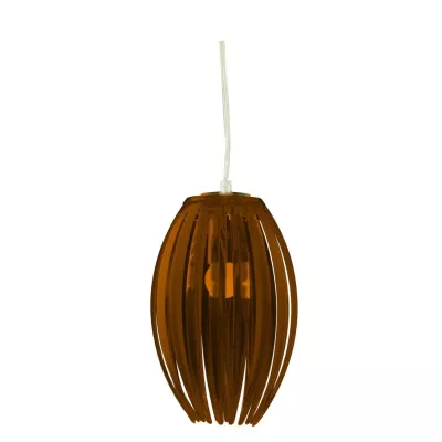 Závěsné moderní osvětlení ABUKO - 1xE27, 60W, hnědé