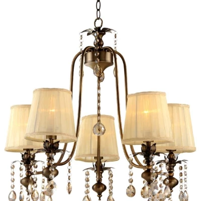 Závěsný pětiramenný lustr v klasickém stylu ADONIS - 5xE14, 40W, patina