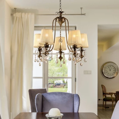 Závěsný pětiramenný lustr v klasickém stylu ADONIS - 5xE14, 40W, patina