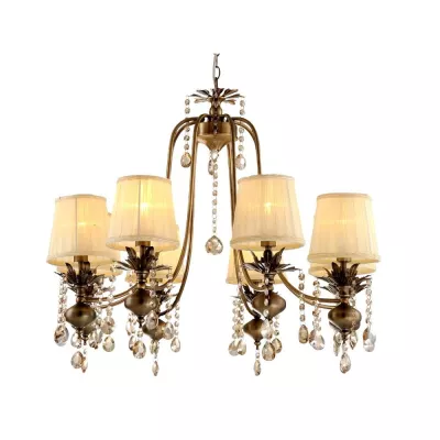 Závěsný osmiramenný lustr v klasickém stylu ADONIS - 8xE14, 40W, patina