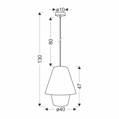 Závěsné osvětlení AFRICA - 1xE27, 40W, 40cm, kulaté, černé / béžové / bílé